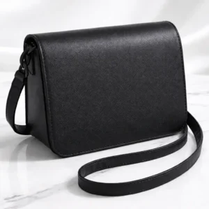 womens' crossbag black leather