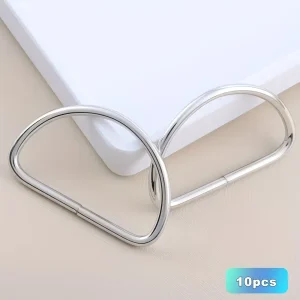 Метални D-образни халки за крафтинг (DIY) – 10 бр.